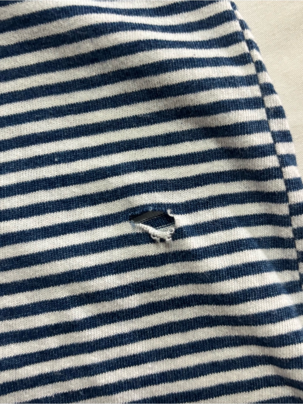 Vineyard Vines Navy and White Striped Polo - Picture 7 of 7